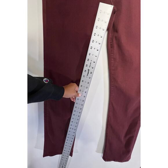 Joe's Jeans Men's Straight Jeans in Burgundy - Picture 12 of 16